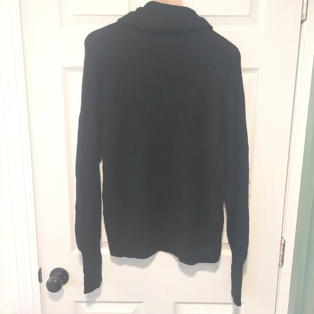 NWT! Quince Baby Alpaca-Wool Blend Turtleneck Black Sweater! Sz. M (E15) - Picture 5 of 12